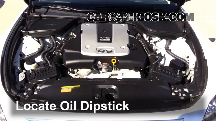 2013 Infiniti G37 X 3.7L V6 Coupe Oil Check Oil Level
